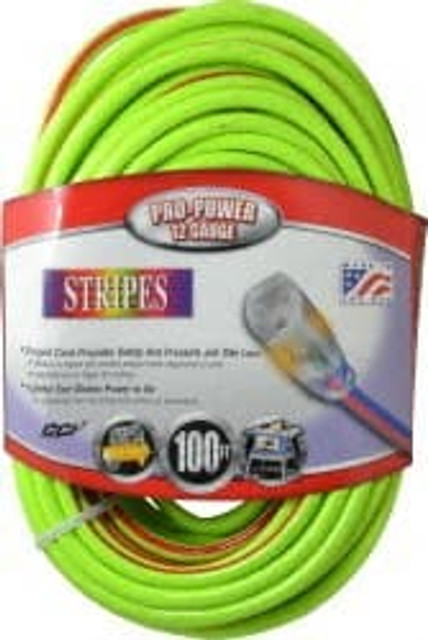 Southwire 2549SW0054 100', 12/3 Gauge/Conductors, Green/Red Outdoor Extension Cord