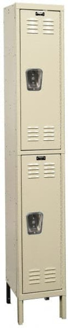 Hallowell U1558-2PT 1-Wide Locker: 15" Wide, 14" Deep, 78" High, Padlock