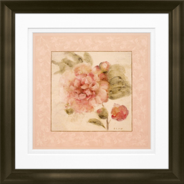 LCO DESTINY LLC Timeless Frames 55294  Marren Espresso-Framed Floral Artwork, 10in x 10in, Rose On Acanthus II