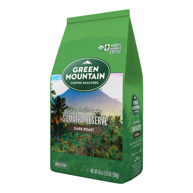 GREEN MOUNTAIN COFFEE ROASTERS, INC. 5000202455 Green Mountain Coffee Whole Bean Coffee, Sumatra, 18 Oz Per Bag GREEN MOUNTAIN COFFEE ROASTERS, INC. 5000202455 Green Mountain Coffee Whole Bean Coffee, Sumatra, 18 Oz Per Bag