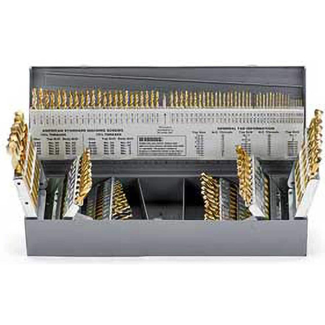 Titan USA MS99165 Drill Bit Set: Screw Machine Length Drill Bits, 115 Pc, 0.04" to 0.5" Drill Bit Size, 135 °, Cobalt