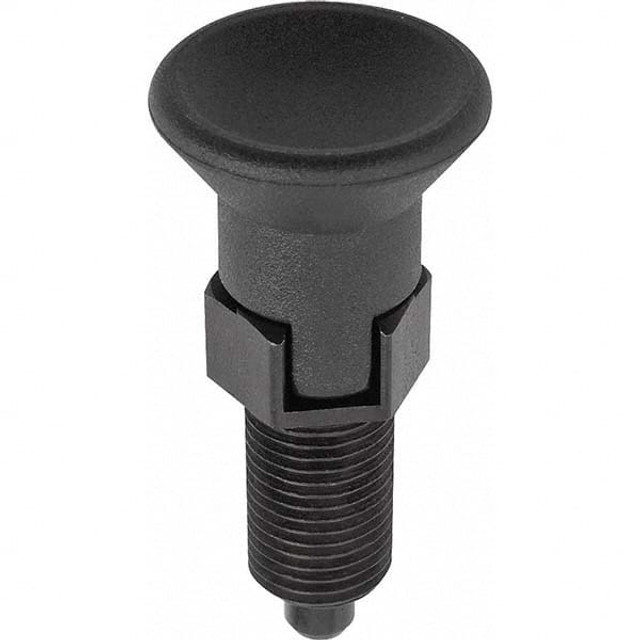 KIPP K0338.3903AJ 1/4-28, 10mm Thread Length, 3mm Plunger Diam, Hardened Locking Pin Knob Handle Indexing Plunger