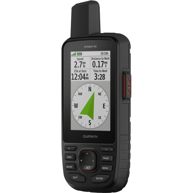 GARMIN INTERNATIONAL, INC. Garmin 010-02088-01  GPSMAP 66i Handheld GPS Navigator - Handheld, Mountable - 3in - Altimeter, Barometer, Compass - Turn-by-turn Navigation - Bluetooth - USB - 200 Hour - Preloaded Maps - 240 x 400 - Water Proof