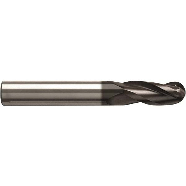 Seco 02928325 Ball End Mill: 0.1969" Dia, 0.3937" LOC, 3 Flute, Solid Carbide