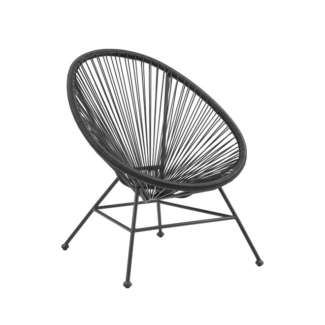 LINON HOME DECOR PRODUCTS, INC OFDP2738 Linon Aurene Outdoor Chair, Black