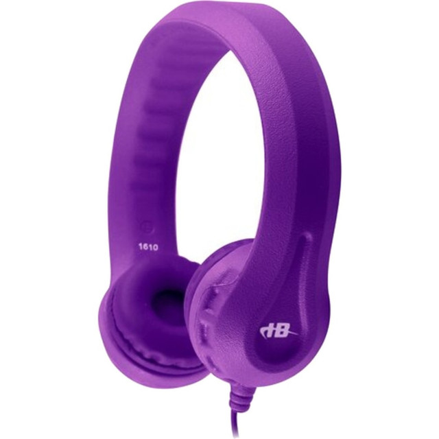 VCOM INTERNATIONAL MULTI MEDIA KIDS-PPL Hamilton Buhl Flex-Phones Single-Construction Foam Headphones - Purple - Stereo - Purple - Mini-phone (3.5mm) - Wired - 32 Ohm - 20 Hz 20 kHz - Over-the-head - Binaural - Ear-cup - 4 ft Cable