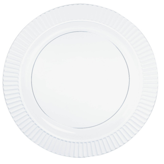 AMSCAN CO INC 430900.86 Amscan Plastic Plates, 7-1/2in, Clear, Pack Of 32 Plates