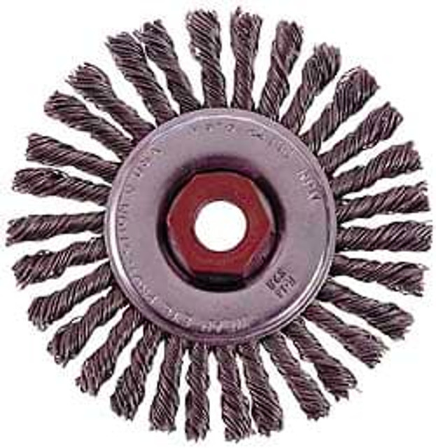 Osborn 0002673300 Wheel Brush: 4" Wheel Dia, Knotted