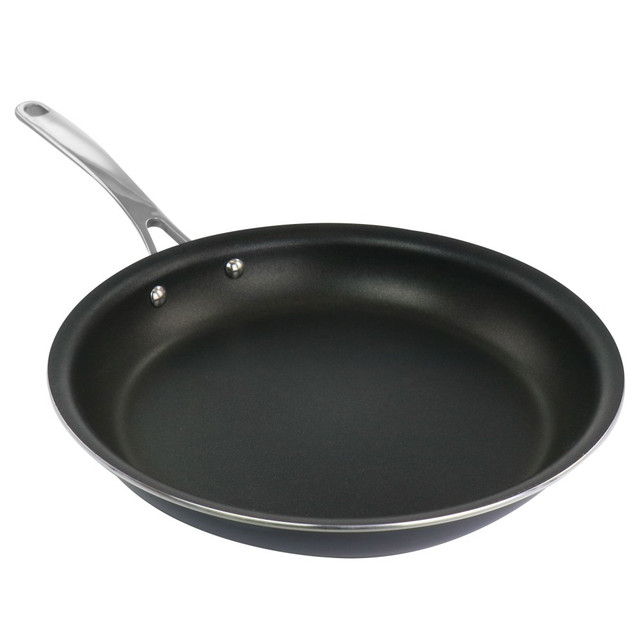 GIBSON OVERSEAS INC. Martha Stewart 995116375M  12in Aluminum Frying Pan, Black