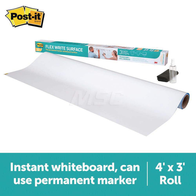 3M Whiteboards & Magnetic Dry Erase Boards; Height (Inch): 24; Width (Inch): 36; Includes: Cleaning Cloth; Color: White 7100197624