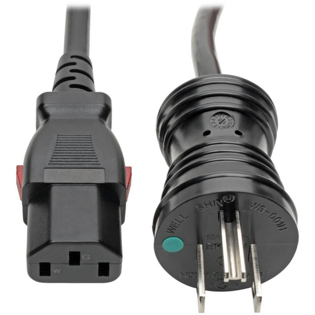 Green dot certification. The green dot symbol indicates that this power cord meets strict hospital-grade standards for safety and reliability.  Comprehensive compliance. This power cord adheres to several important standards, including RoHS and ANSI/UL, making it a safe choice for medical applications.  Reliable performance. This power cord is designed for use in healthcare environments, ensuring dependable operation for medical devices.  Optimal length. At 10 ft., this cable offers convenient flexibility for connecting devices at various distances without compromising safety.  Locking connector design. The locking IEC 60320 C13 connector ensures a secure connection, minimizing the risk of accidental disconnections during operations.