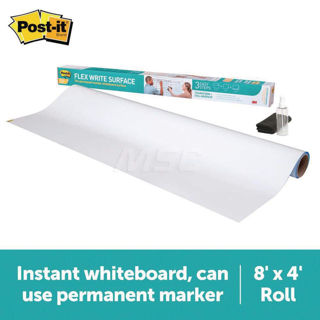 3M Whiteboards & Magnetic Dry Erase Boards; Height (Inch): 48; Width (Inch): 96; Includes: Cleaning Cloth; Color: White 7100198316