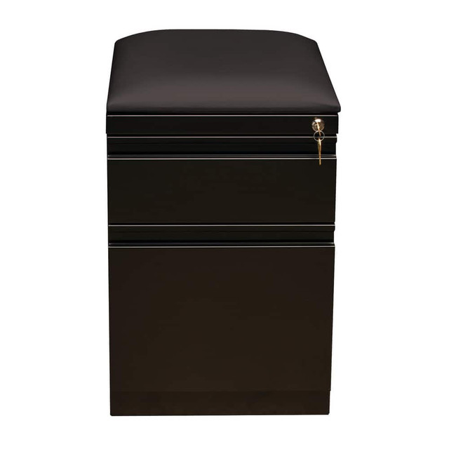 Hirsh 19333 Mobile Pedestal: 2 Drawers, Steel, Black