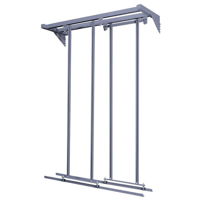 Quantum Storage QS-000GY Floor Pick Rack: Free Standing Slider with Tip out Bins, 2,100 lb Capacity, 18" OAD, 77" OAH, 48" OAW
