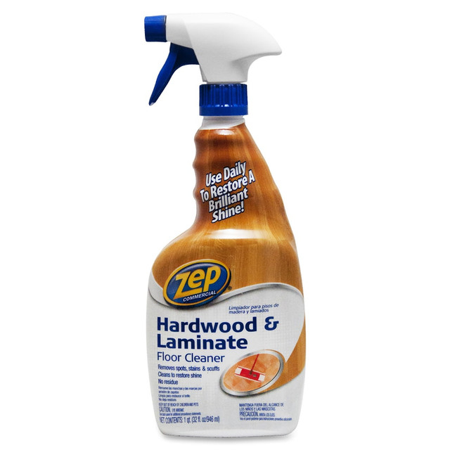 ZEP INC. Zep ZUHLF32CT  Hardwood & Laminate Floor Cleaner - 32 fl oz (1 quart) - Fresh Scent - 12 / Carton - Brown