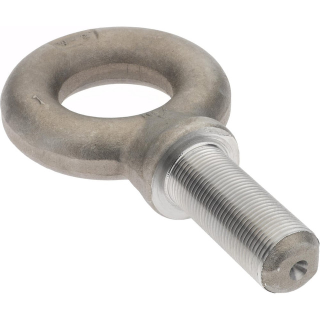 Gibraltar P14702UNFGB Fixed Lifting Eye Bolt: With Shoulder, 9,000 lb Capacity, 1-14 Thread, Grade 1030 Steel