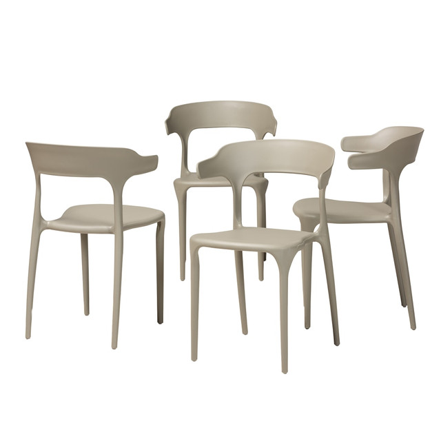 WHOLESALE INTERIORS, INC. Baxton Studio 2721-12026  Gould Dining Chairs, Beige, Set Of 4 Chairs