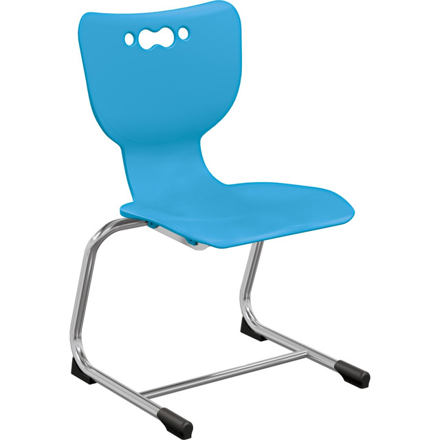 MOORECO INC 53216-1-BLUE-NA-CH MooreCo Hierarchy Armless Cantilever Chair, 16in Seat Height, Blue