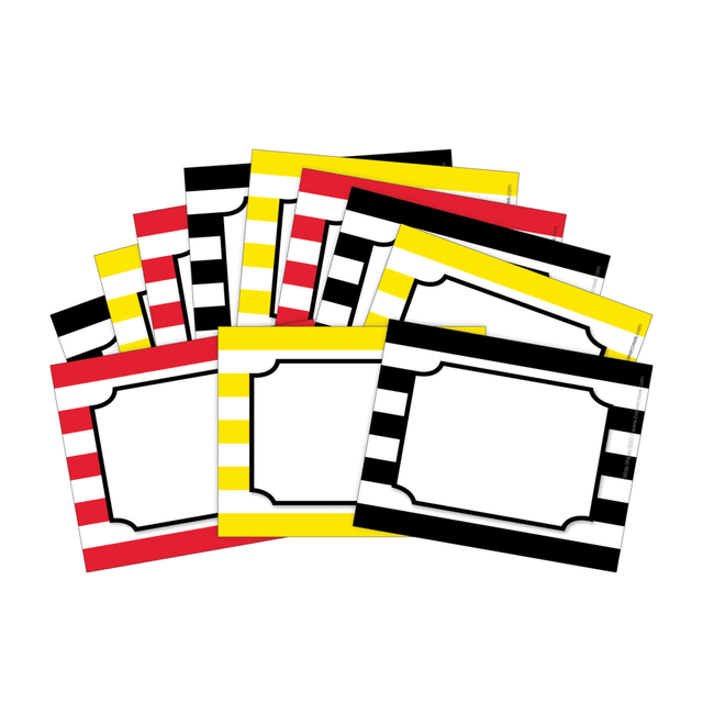 BARKER CREEK PUBLISHING, INC. BC3773 Barker Creek Name Tags, 2 -3/4" x 3 1/2", Wide Stripe, 45 Name Tags Per Pack, Case Of 2 Packs