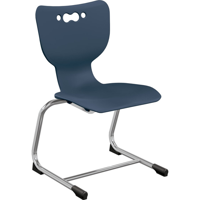 MOORECO INC MooreCo 53216-1-NAVY-NA-CH  Hierarchy Armless Cantilever Chair, 16in Seat Height, Navy