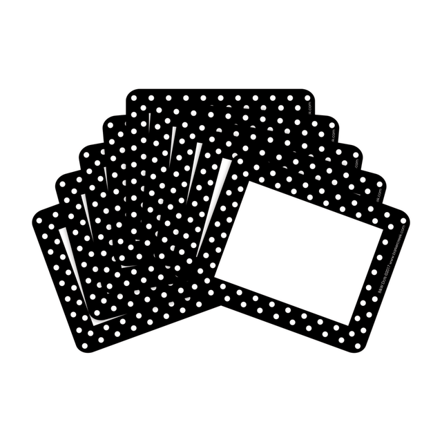 BARKER CREEK PUBLISHING, INC. BC3747 Barker Creek Name Tags, 2 -3/4" x 3 1/2", Black And White Dots, 45 Name Tags Per Pack, Case Of 2 Packs BARKER CREEK PUBLISHING, INC. BC3747 Barker Creek Name Tags, 2 -3/4" x 3 1/2", Black And White Dots, 45 Name Tags Per Pack, Case Of 2 Packs