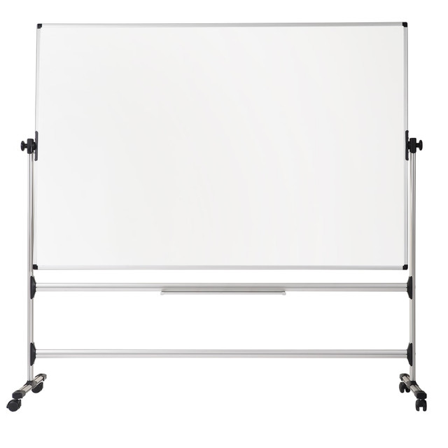 BI-SILQUE VISUAL COMM.PROD. RQR0521 MasterVision Earth Easy Clean Revolving Mobile Easel, 47 1/4in x 70 13/16in, Silver