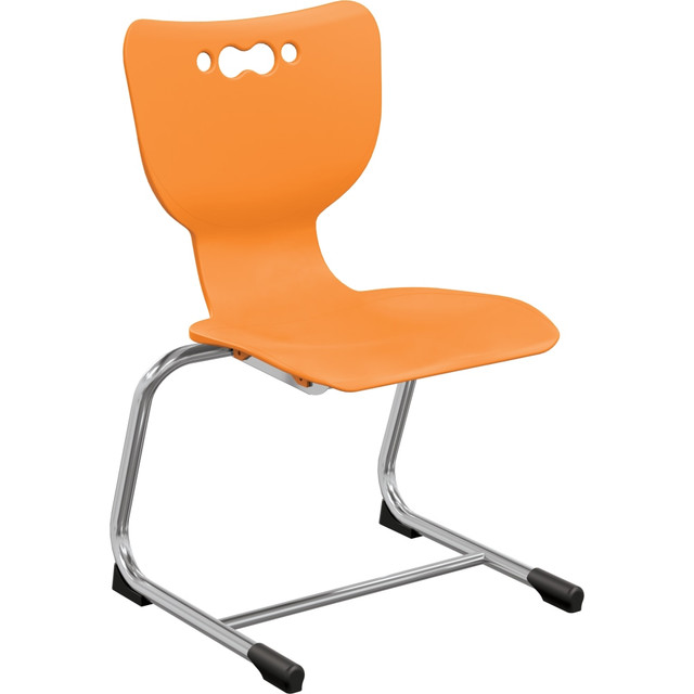 MOORECO INC MooreCo 53216-1-ORANGE-NA-CH  Hierarchy Armless Cantilever Chair, 16in Seat Height, Orange