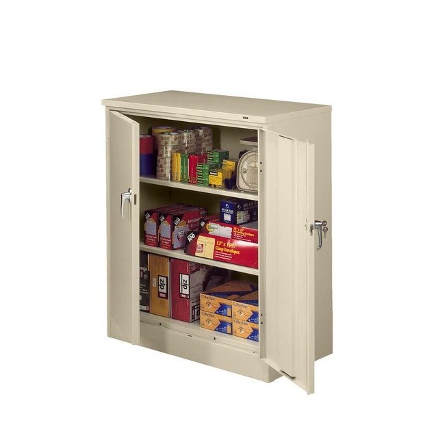 Tennsco 1842-MGY Locking Steel Storage Cabinet: 36" Wide, 18" Deep, 42" High