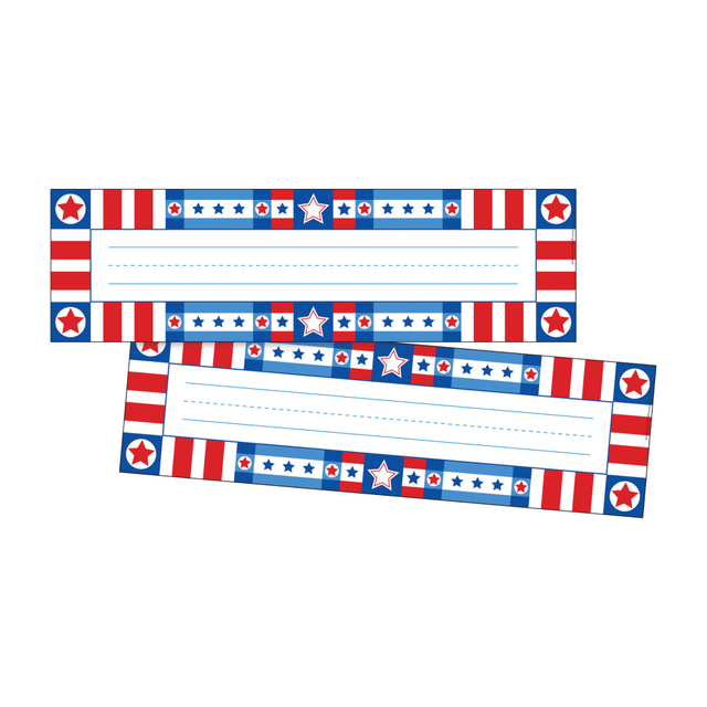 BARKER CREEK PUBLISHING, INC. BC3791 Barker Creek Single-Sided Name Plates, 12in x 3 1/2in, American/Western, Pack Of 72 Name Plates