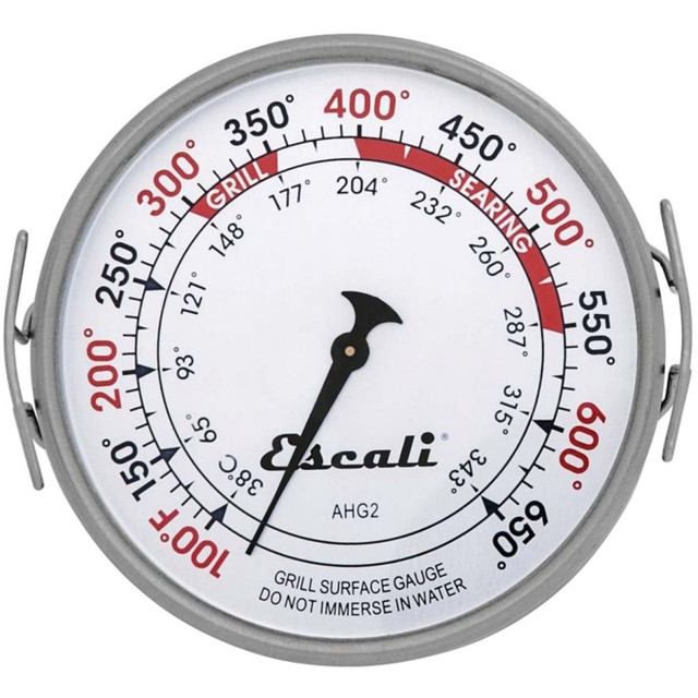 ESCALI AHG2  Extra Large Grill Surface Thermometer - 100 deg.F (37.8 deg.C) to 650 deg.F (343.3 deg.C) - Large Display, Easy to Read, Durable - For Food, Cooking, Surface, Searing