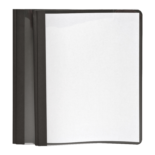 ESSELTE CORP Oxford 55806  Clear-Front Report Covers, 8 1/2in x 11in, Black, Pack Of 25