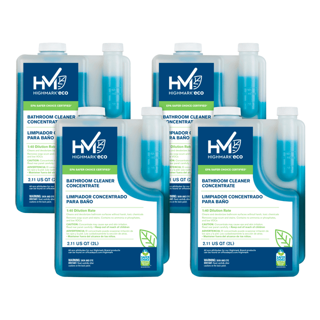 OFFICE DEPOT 603CON Highmark ECO Liquid Bathroom Cleaner Concentrate, 2 Liters, Case Of 4 Bottles OFFICE DEPOT 603CON Highmark ECO Liquid Bathroom Cleaner Concentrate, 2 Liters, Case Of 4 Bottles