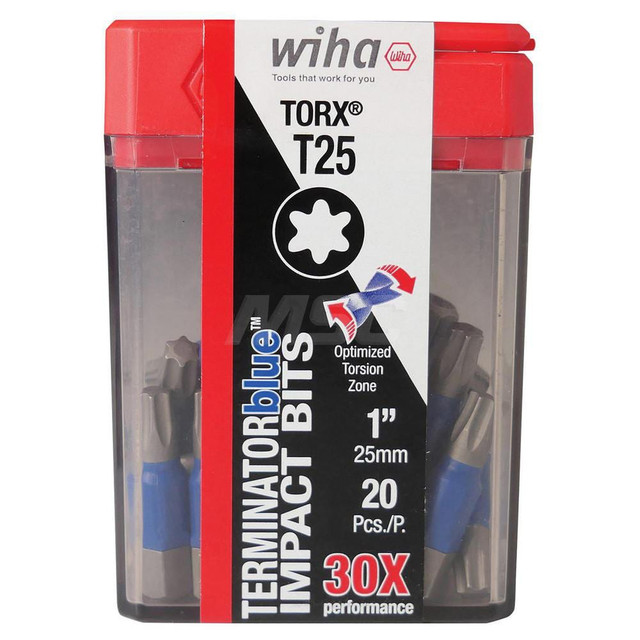 Wiha 70060 Power Screwdriver Bit: T25 Torx, 1/4" Hex Drive