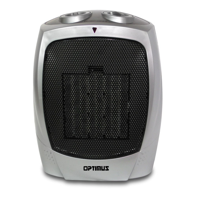TODDYs PASTRY SHOP 99578896M Optimus 1500-Watt Portable Ceramic Heater With Thermostat, 8inH x 6-1/4inW, Silver TODDYs PASTRY SHOP 99578896M Optimus 1500-Watt Portable Ceramic Heater With Thermostat, 8inH x 6-1/4inW, Silver