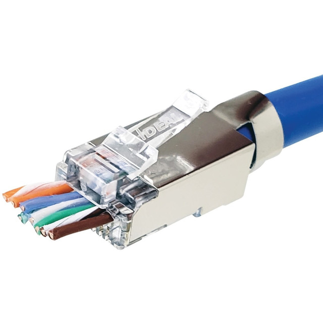 IDEAL INDUSTRIES INC. 85-368 IDEAL CAT6A/6/5e Shielded Feed-Thru - 25 Pack - RJ-45 Network Male - Metallic IDEAL INDUSTRIES INC. 85-368 IDEAL CAT6A/6/5e Shielded Feed-Thru - 25 Pack - RJ-45 Network Male - Metallic