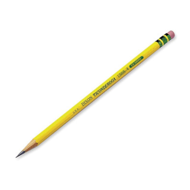 DIXON TICONDEROGA COMPANY 13884 Ticonderoga Wood Pencils, Presharpened, #4 Lead, Extra Hard, Pack of 12