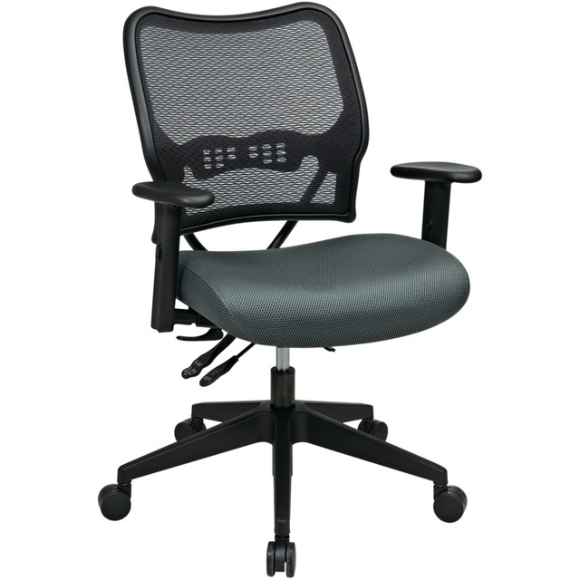 OFFICE STAR PRODUCTS 13-37N9WA-2M Space Seating Deluxe Ergonomic Mesh Mid-Back Office Chair, Gray