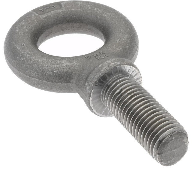 Gibraltar P14702GB Fixed Lifting Eye Bolt: With Shoulder, 9,000 lb Capacity, 1-8 Thread, Grade 1030 Steel