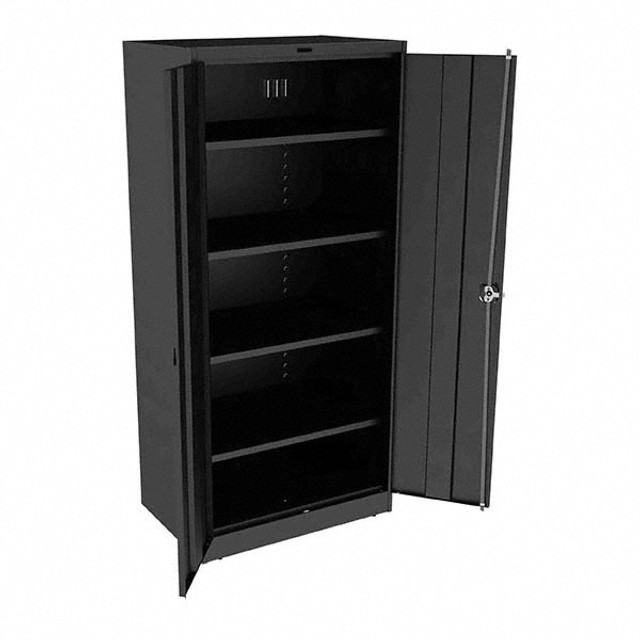 Tennsco 7824RH-BK Locking Storage Cabinet: 36" Wide, 24" Deep, 78" High