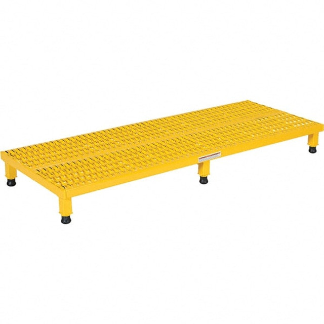 Vestil AHW-L-2460 Step Stand Stool: 5" OAH, 24" OAW, Steel, Yellow
