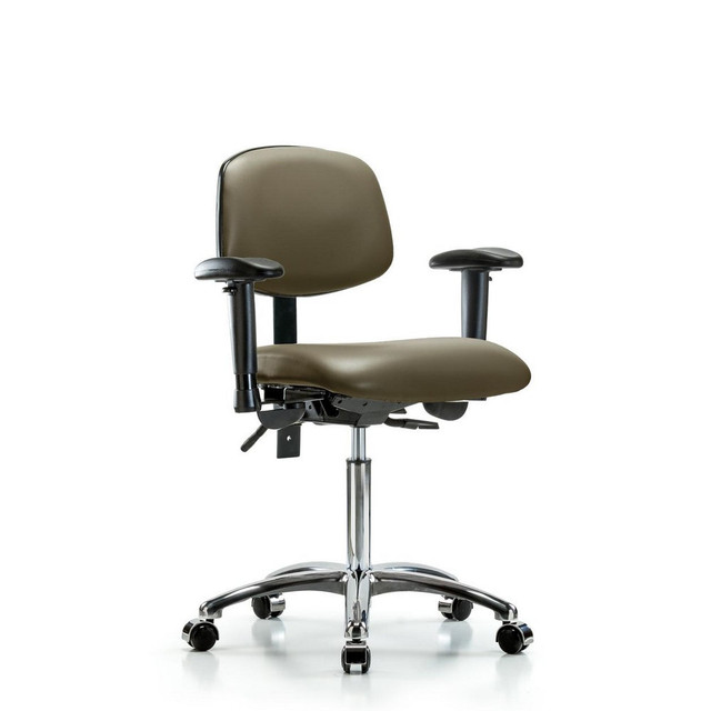 Blue Ridge Ergonomics MSC48735 Task Chair: Vinyl, Taupe