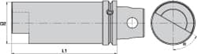 Kennametal 1661912 2.362 Inch Nose Diameter, KM63XMZ Tool Holder Gage Bar