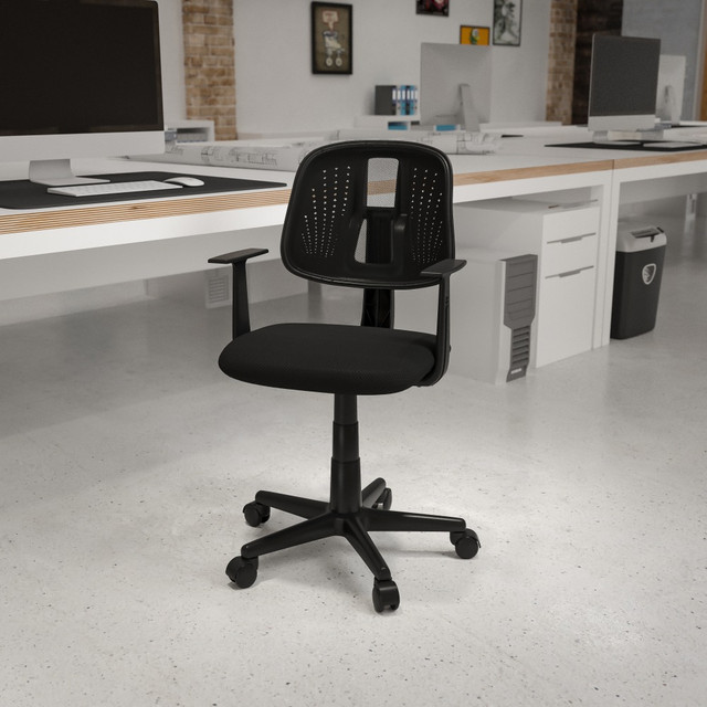 FLASH FURNITURE LF134ABK  Flash Fundamentals Mesh Low/Mid-Back Task Chair, Black