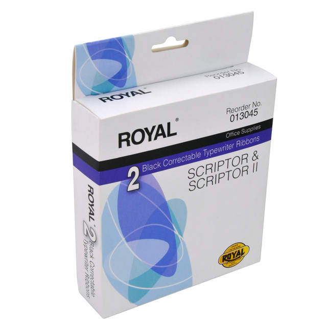 ROYAL CONSUMER INFO PROD 013045 Royal Correctable Typewriter Ribbons, Black, 013045, Pack Of 2 ROYAL CONSUMER INFO PROD 013045 Royal Correctable Typewriter Ribbons, Black, 013045, Pack Of 2