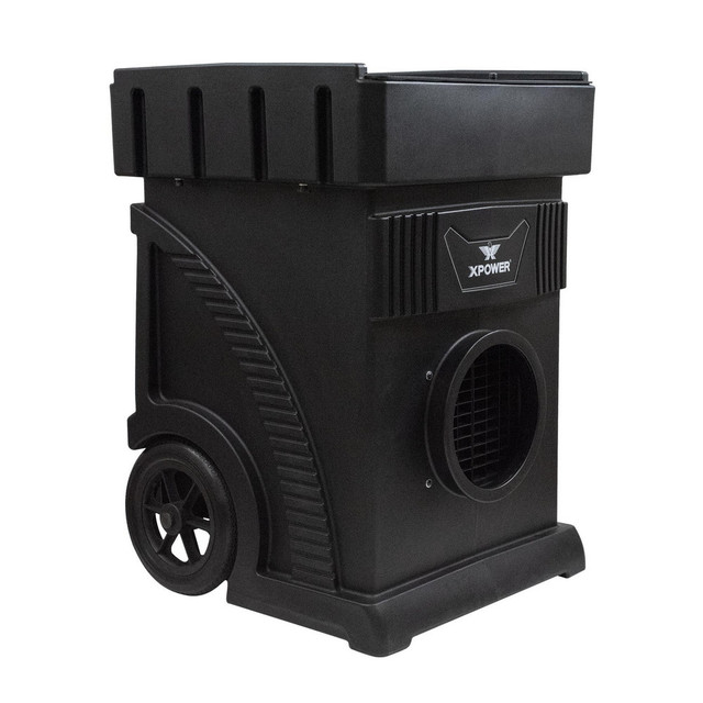 XPower Manufacturing AP-2500D Self-Contained Electronic Air Cleaners; Cleaner Type: Air Purifier ; Air Flow: 2000CFM ; Sound Level: 60db(A) ; Color: Black ; Overall Depth: 29.40 ; Overall Width: 27
