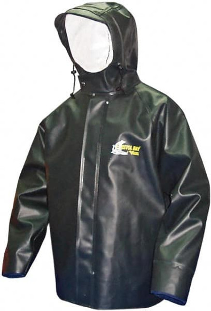 Viking 7125J-M Rain Jacket: Size Medium, Green, Polyvinylchloride