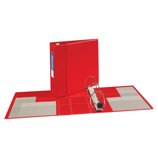 AVERY PRODUCTS CORPORATION 79584 Avery Heavy-Duty 3-Ring Binder With Locking One-Touch EZD Rings, 4in D-Rings, Red AVERY PRODUCTS CORPORATION 79584 Avery Heavy-Duty 3-Ring Binder With Locking One-Touch EZD Rings, 4in D-Rings, Red