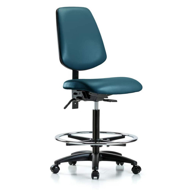 Blue Ridge Ergonomics MSC47306 Task Chair: Vinyl, Marine Blue