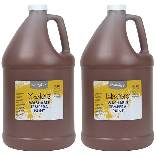 Little Masters RPC214750-2 Washable Tempera Paint, 128 Oz, Brown, Pack Of 2 Little Masters RPC214750-2 Washable Tempera Paint, 128 Oz, Brown, Pack Of 2