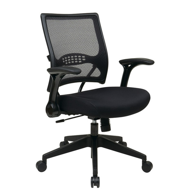 OFFICE STAR PRODUCTS 67-37N1G5 Office Star Space Seating 67 Series Ergonomic Air Grid Mid-Back Chair, Black OFFICE STAR PRODUCTS 67-37N1G5 Office Star Space Seating 67 Series Ergonomic Air Grid Mid-Back Chair, Black